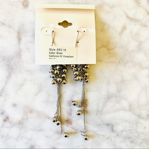 AMRITA SINGH Disco Ball Statement Earrings Silver - Picture 4 of 6